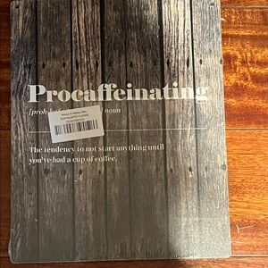 Wooden Wall Art with Coffee Quote new